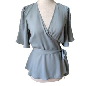 Who What Wear Wrap Blouse XS